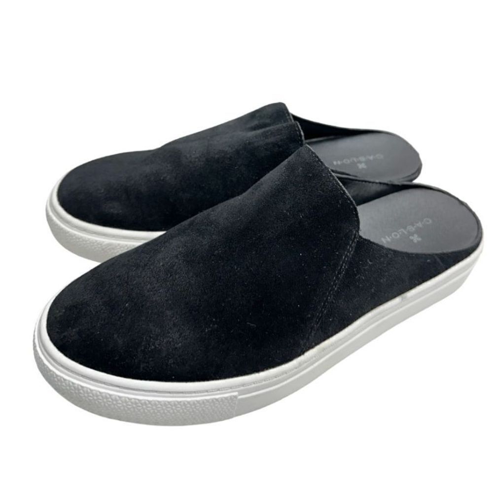Caslon Sneaker Womens Size 6.5 Black Suede Slip‎ On Platform Shoes